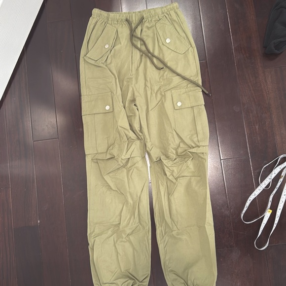 Pants - green parachute pants women